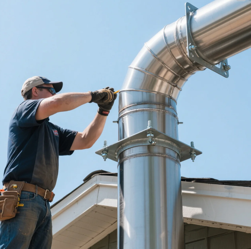  installation of chimney exhaust systems