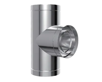 push fit flue chimney tee