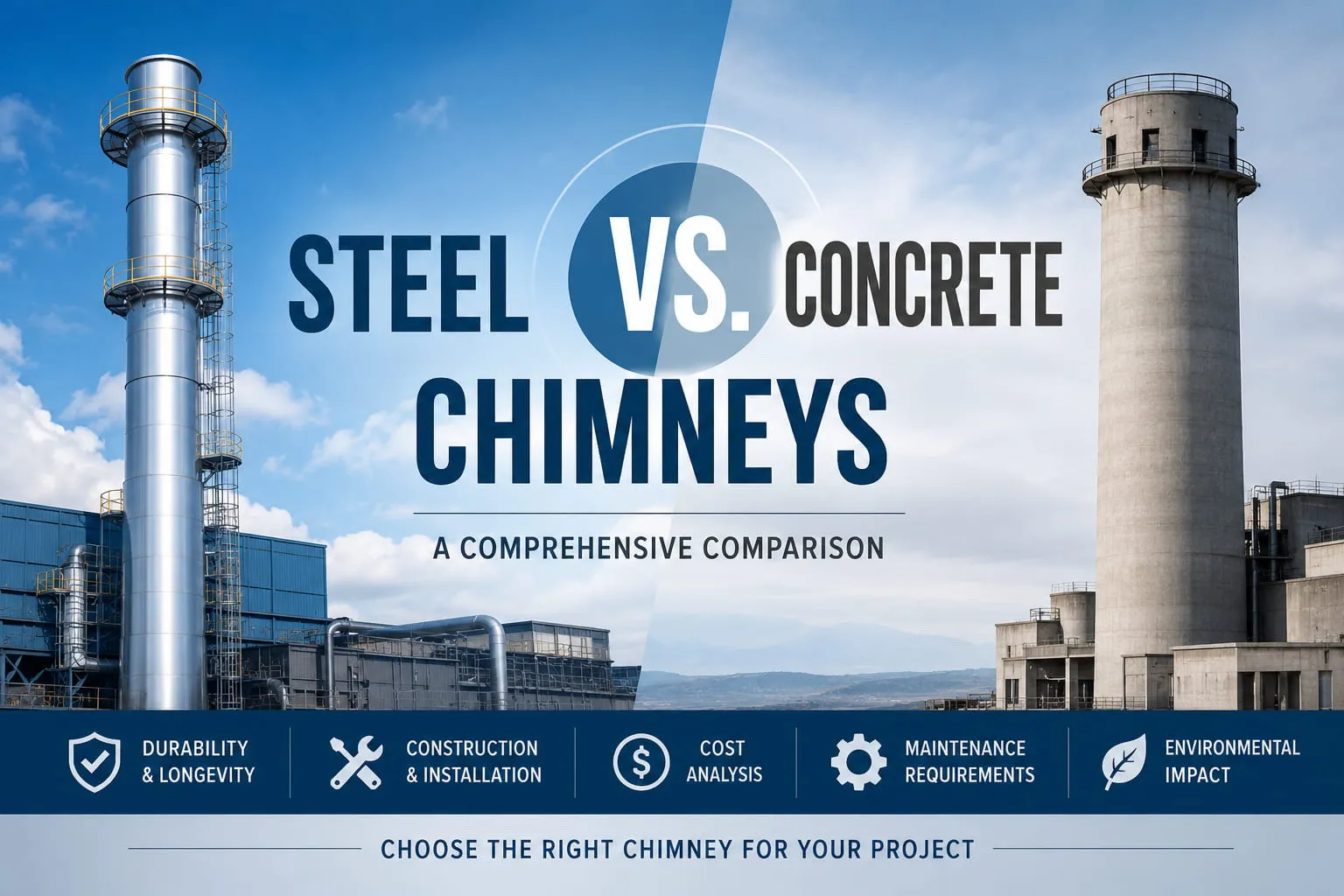 Steel vs Concrete Chimneys: Which One Is Right for Your Industrial Project?