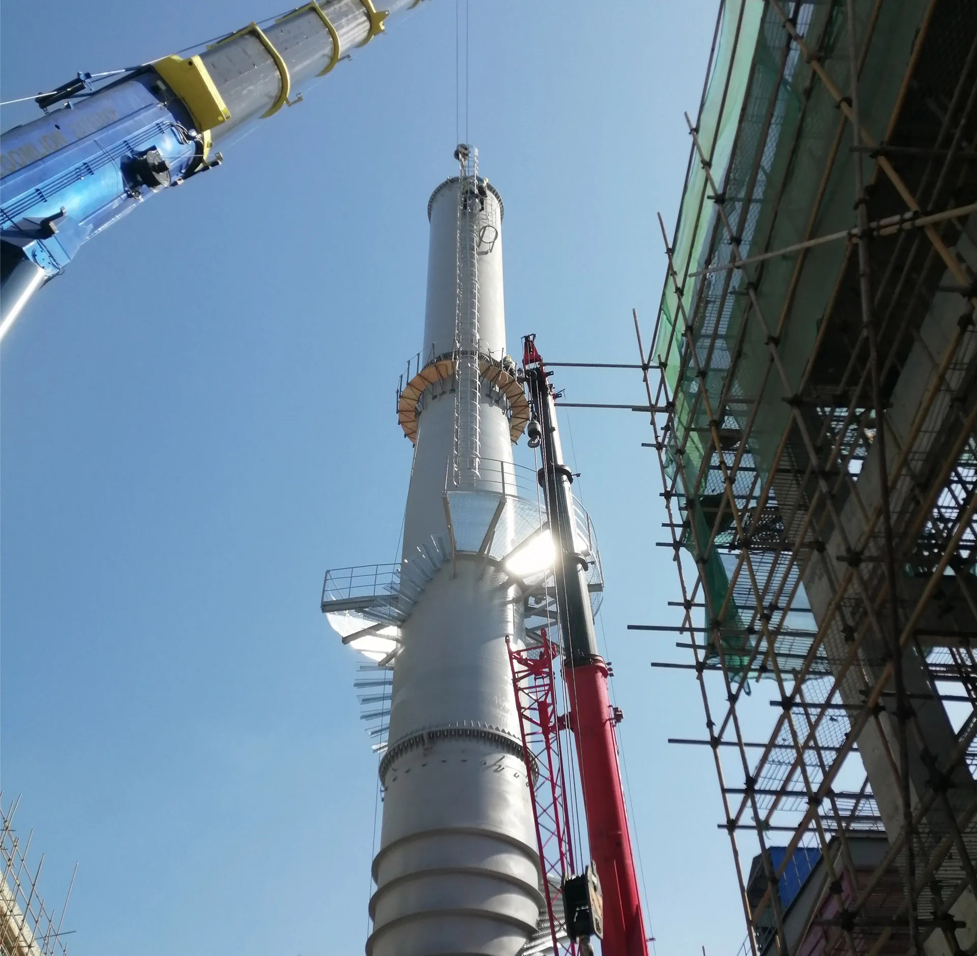 45m Stainless Steel Chimney for Municipal Waste Incineration Plant
