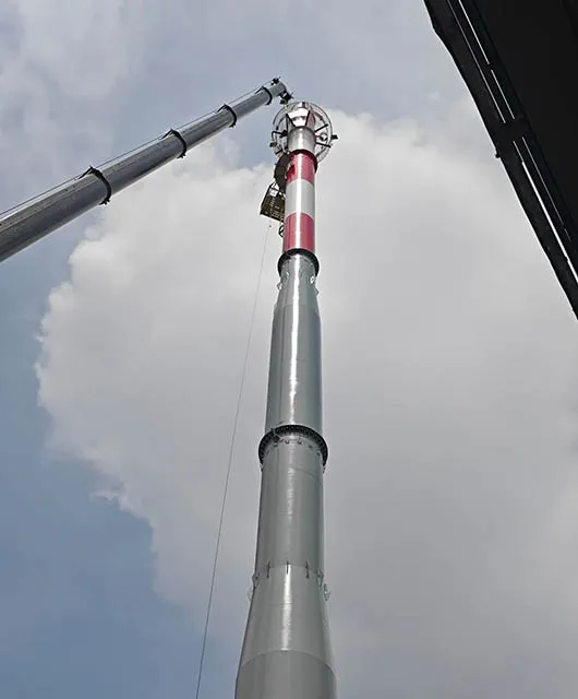 60m Waste Incineration Plant Chimney Project | Duplex 2205 Stainless Steel Chimney