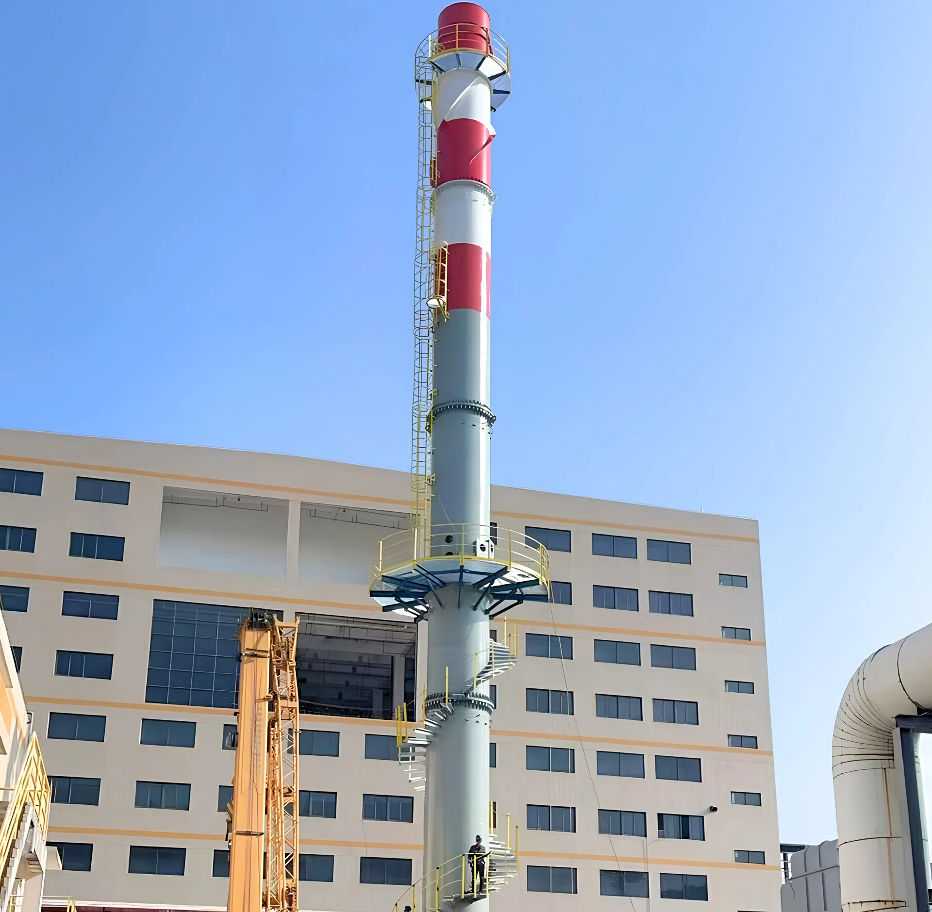 50m FRP-Lined Self-Supporting Biomass Chimney