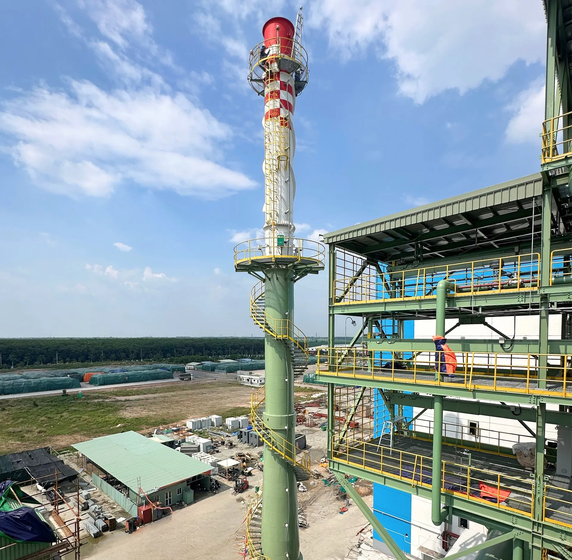 Vietnam 45m Paper Mill Steel Chimney